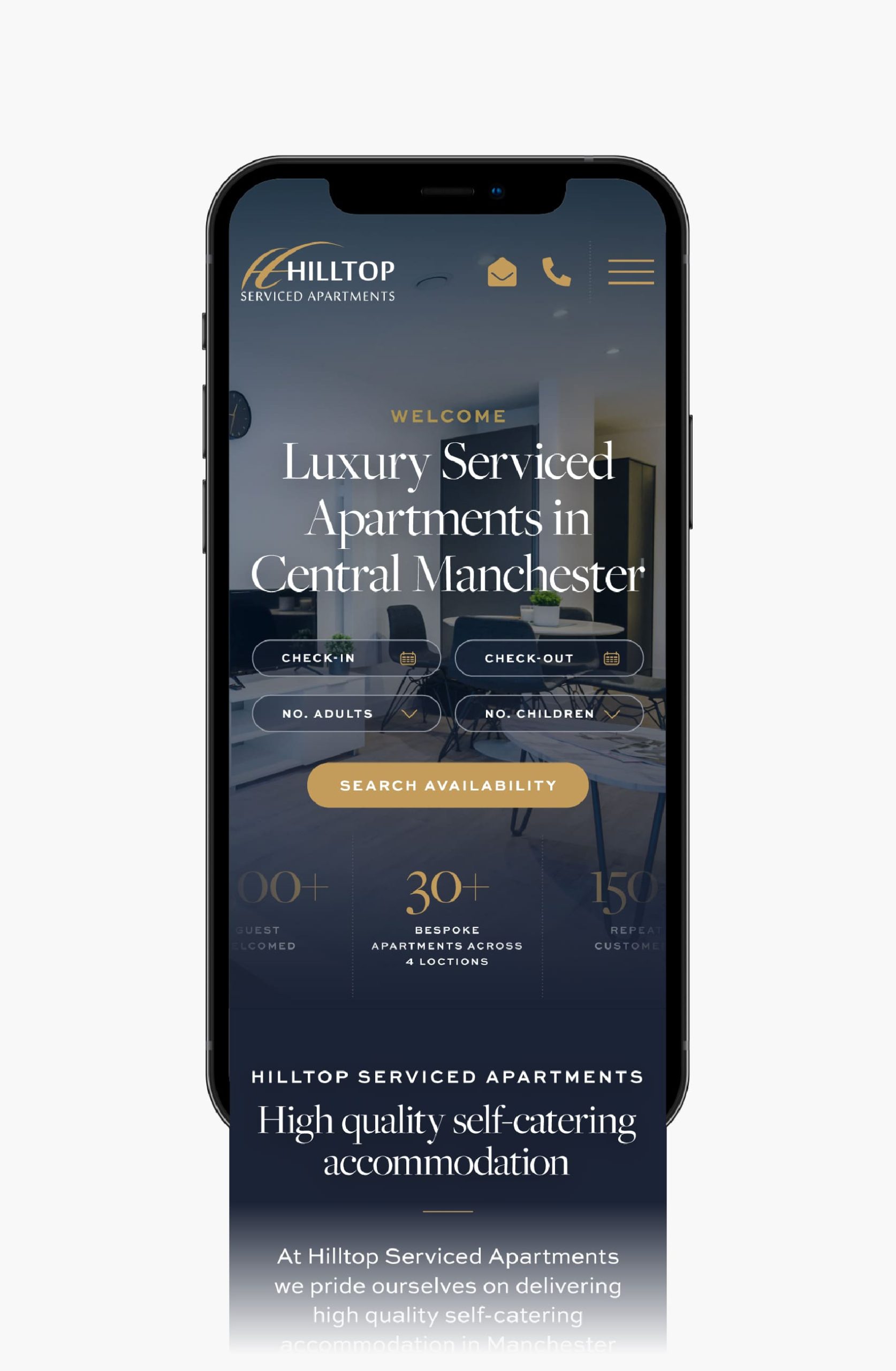 Mockup of HillTop app showing HillTop UI