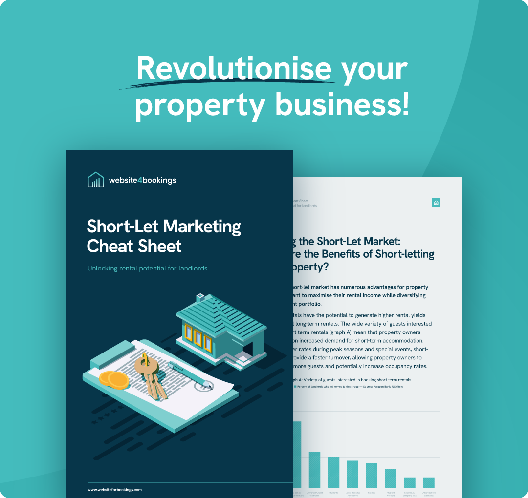 the Short-Let Marketing Cheat Sheet eBook cover